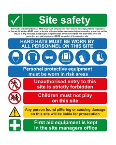 Site Safety Sign - 480 x 550mm