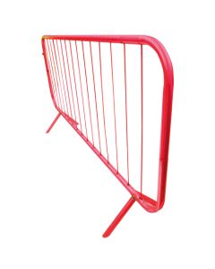 2.3m Metal Pedestrian Barrier Fixed Leg Powder Coated RED - RAL 3020