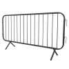 Heavy Duty Black Pedestrian Barrier 2.3m - Powder-Coated - 12mm Inserts
