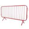 Heavy Duty Red Pedestrian Barrier 2.3m - Powder-Coated - 12mm Inserts