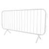 Heavy Duty White Pedestrian Barrier 2.3m - Powder-Coated - 12mm Inserts