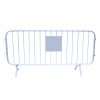 Heavy Duty Pedestrian Barrier with Name Plate 2.3m - Powder-Coated - 12mm Inserts